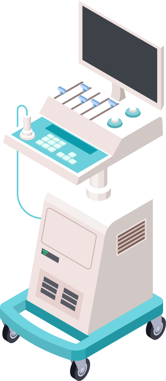 isometric medical equipment hospital diagnostic